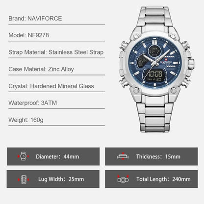 NAVIFORCE New 2026 Wristwatch For Men Bussiness Original Design Waterproof Digital Fashion Normal Watches Male Relogio Masculin