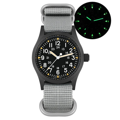 Militado ML05 Vintage Watch VH31 Sweep Second Movement Domed Sapphire Crystal With High Clear AR Coating Luminous 38mm Watches