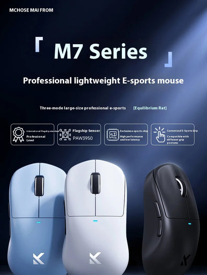 MCHOSE M7 Ultra ergonomická herná myš PAW3950 Super Sensor TOPSPEED s frekvenciou snímania 8000Hz, ľahký dizajn, Realtek Master Mice