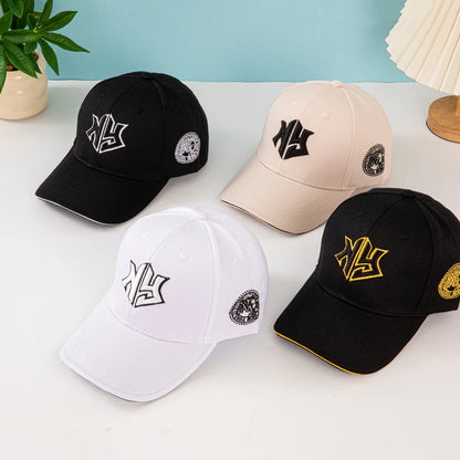 1pc unisex baseball cap with embroidered New York logo and stars - Lightweight cap, stretchable for adjustable buckle outdoor fi