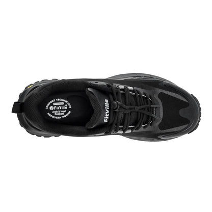 Sneakers larghe Fittington da uomo, scarpe da trekking slip-on, scarpe da corsa da uomo morbide e comode, scarpe da passeggio antiscivolo con supporto per l'arco plantare