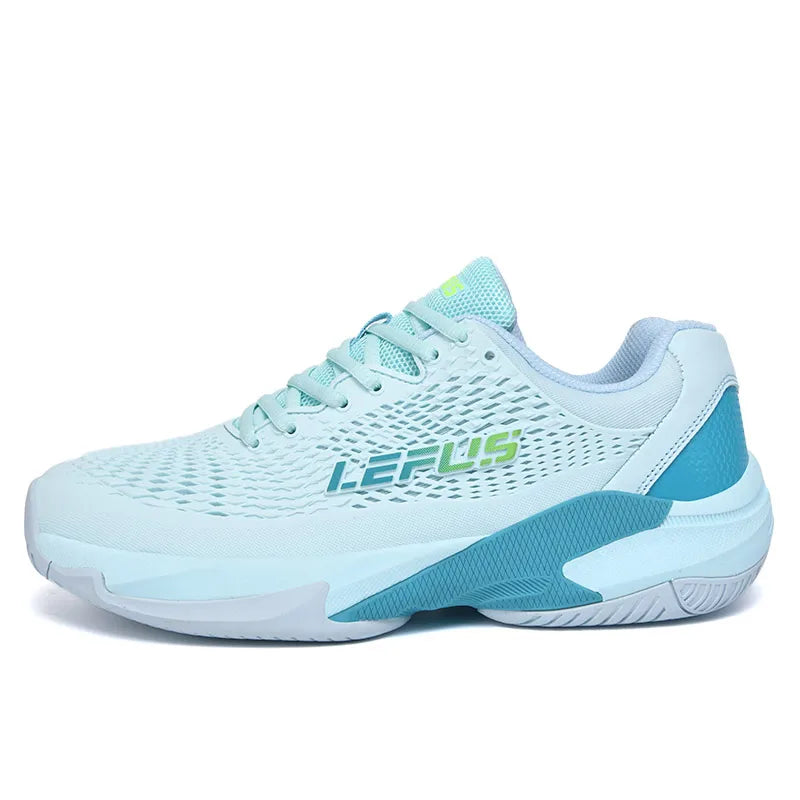 Men Women's Large Sizes Breathable Tennis Shoes Blue and Gray Gym Walking Badminton Sneakers