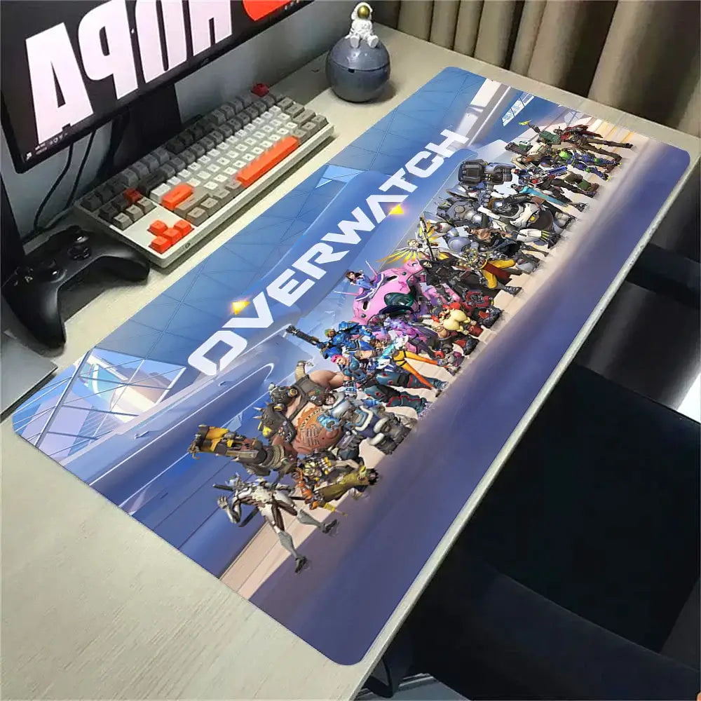 Overwatch 2 Gaming Accessories Mouse Pad Gamer Cabinet Pc Big Desk Mat Computer Keyboard Desks Xxl Mousepad Anime Large Mausepad, équipement gamer premium Fraquane