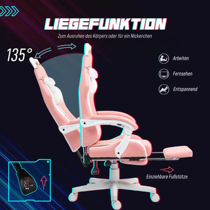 Gaming chairs, office chairs, desk chairs, and swivel chairs. Made with breathable fabric, equipped with 360° swivel casters and seats for easy movement, and featuring soft and comfortable cushions.