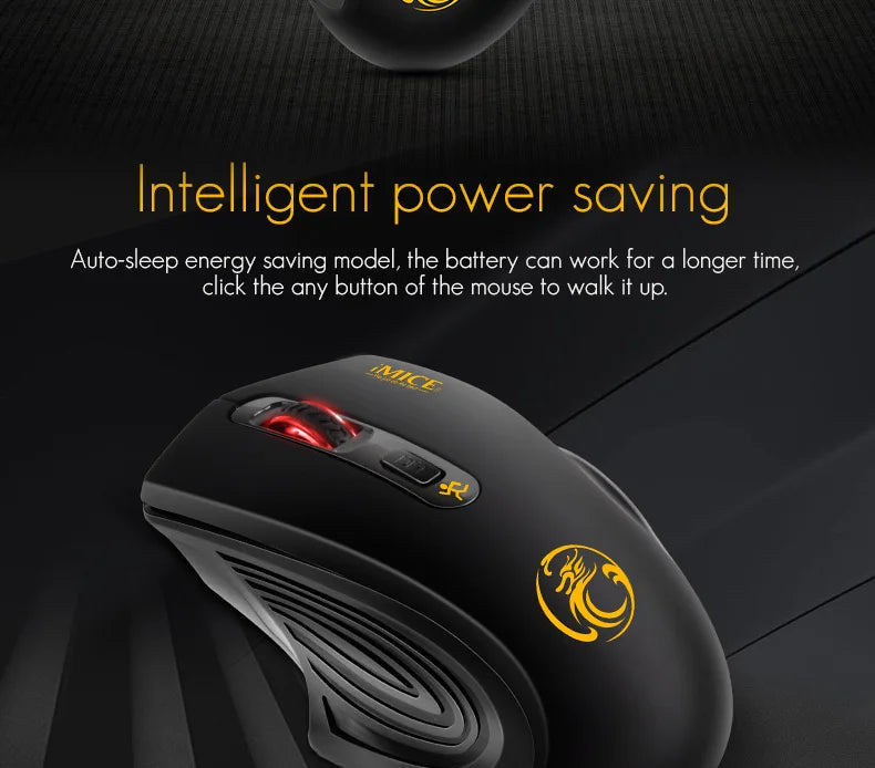 Silent 2.4G USB Wireless Mouse Battery Style Optical Tracking Computer Mice Receiver Soundless Mice For Office Laptop Ipad Mac