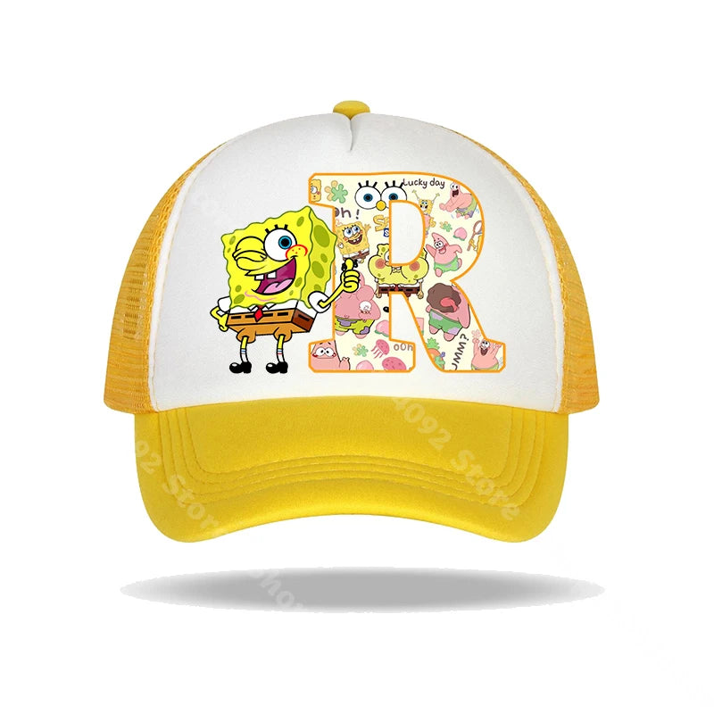 SpongeBob SquarePanted Baseball Cap Kids Adults Letter Print Sun Hats Anime Cartoon Adjustable Peaked Caps Summer Casual Hat New