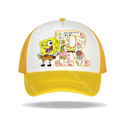 SpongeBob SquarePanted Baseball Cap Kids Adults Letter Print Sun Hats Anime Cartoon Adjustable Peaked Caps Summer Casual Hat New
