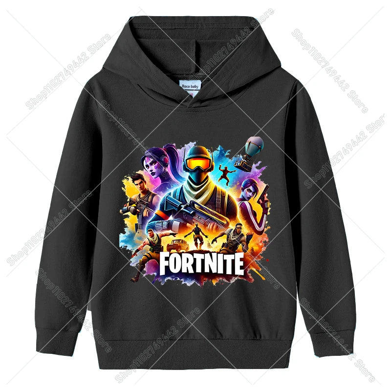 Dječja hoodie majica Fortnites za jesen, dukserica s kapuljačom za dječake i djevojčice, tanka trenirka, pulover dugih rukava, sportska dječja odjeća