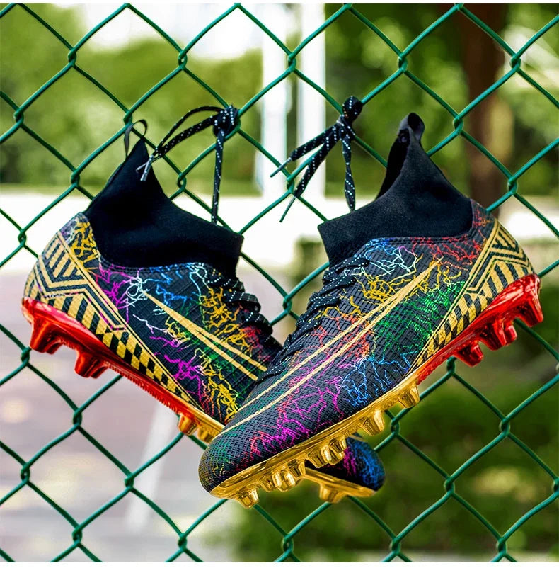 Chaussures de football pour enfants, crampons de football pour garçons et filles, chaussures de sport d'extérieur légères, durables et antidérapantes pour les jeunes