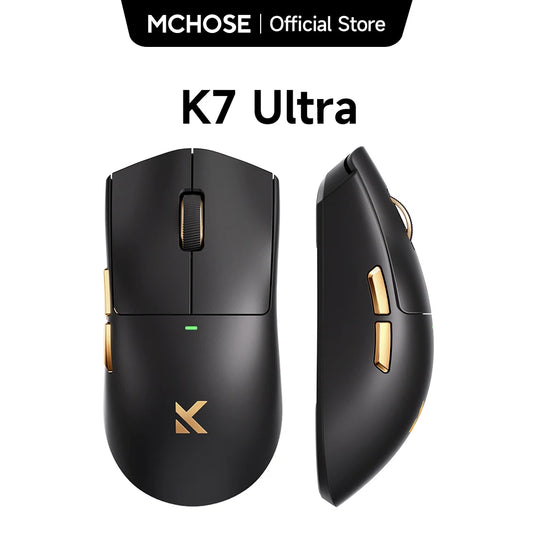 MCHOSE K7 Ultra trådløs gamingmus PAW3950 dobbelt 8K polling rate let magnetisk trådløs opladningsdock esport kontor