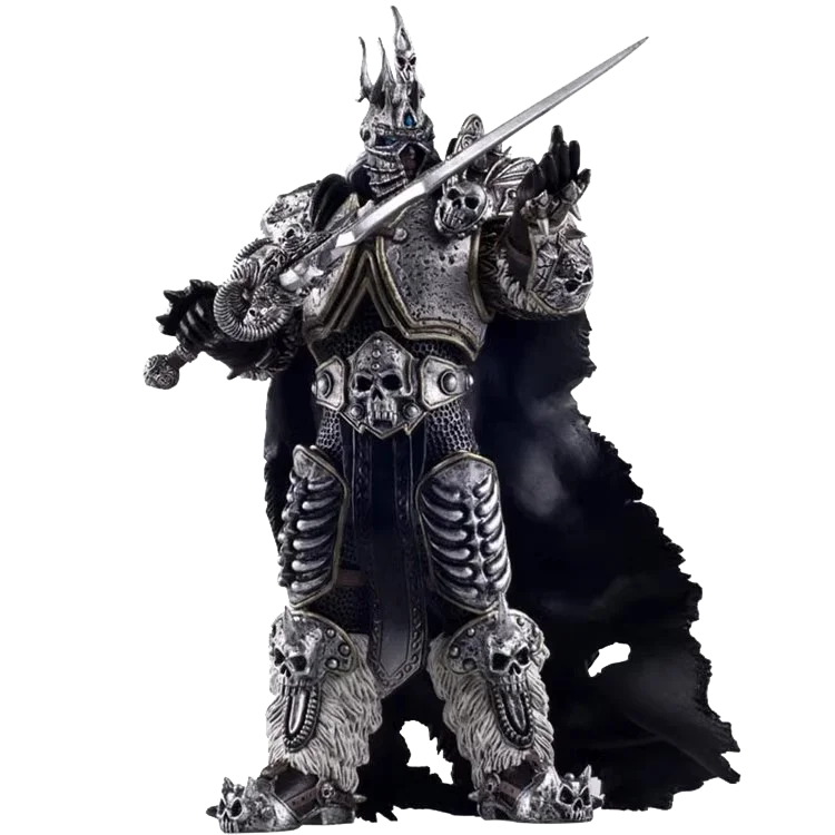 16 cm World of Warcraft-spilfigur: Lich King Arthas, dødsknægt, stående med Frostmourne – bordpynt til samling og festivalgaver