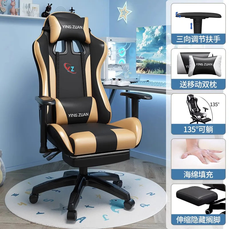 Gaming stolica Računalna stolica Udobno podesivo sjedalo za opuštanje Game LIVE Za studentski dom i kućnu upotrebu Ergonomski dizajn za dugotrajno sjedenje