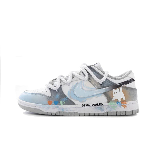 Niestandardowe trampki Nike Dunk Cyberpunk Graffiti Gradient – artystyczne, niskie buty skateboardowe unisex