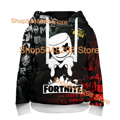 Men Women Hoodie 3D Battle Royale Print Fortnite Victory Printed Hoodies Boys Girls Hooded Streetwear Sweatshirts