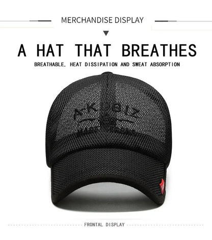 Summer Hats For Men And Women Mesh Baseball Caps Fashion Embroidered Visor Hat Outdoor Embroidered Letter Sun Protection Hat