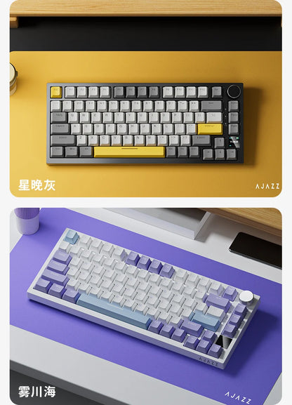 Teclado mecánico gaming AJAZZ AK820 Pro con cable e inalámbrico, switches intercambiables en caliente, retroiluminación RGB trimodo, diseño compacto 70%, PC/Mac