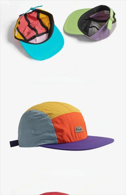 Retro Japanese Style Hip-hop Hats 5 Panel Thin Flat Brimmed Baseball Cap Quick-drying Breathable Sunscreen Hat Unisex