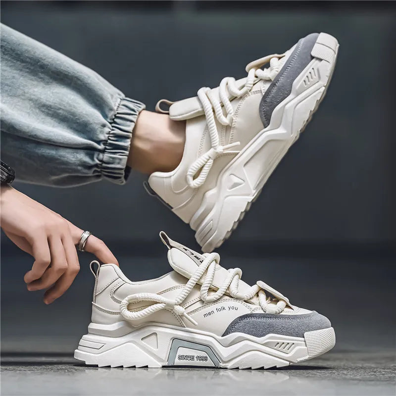 Sneakers casual da uomo - Moda primaverile - Scarpe da skateboard basse e versatili per uomo, adatte agli sport all'aria aperta