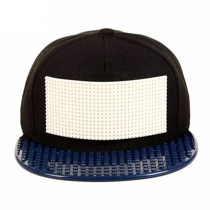 Cartoon Patchwork Baseball Caps DIY Blocks Snapback Hats Hip Hop Hat for Men Women Detachable Pixels Dad Hats Cap Kids Adults