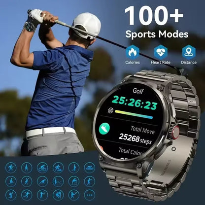 2026 New GPS Track Smart Watch Men 1.85-Inch HD AMOLED Screen 710 Mah Battery Sport Bluetooth Call Smartwatch For Android IOS