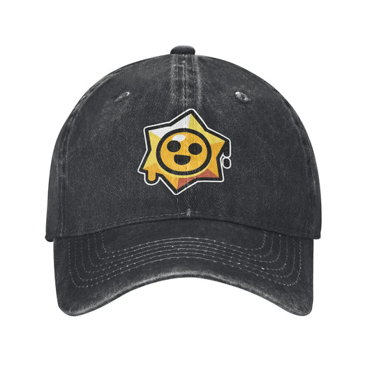player B-Brawls Baseball Caps Retro Distressed Washed  Sun Cap Unisex Style Outdoor Running Golf  Adjustable Hats Cap
