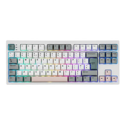 Layout ISO-UK EPOMAKER TH87 TKL Tastiera meccanica cablata/BT/wireless 2.4Ghz NKRO con batteria 10000mAh e illuminazione RGB