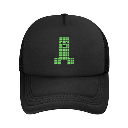 Unisex Creepers mob sticker Trucker Cap Mesh Baseball Cap Snapback Caps Hats Sun Hats Breathable Golf Hats Summer