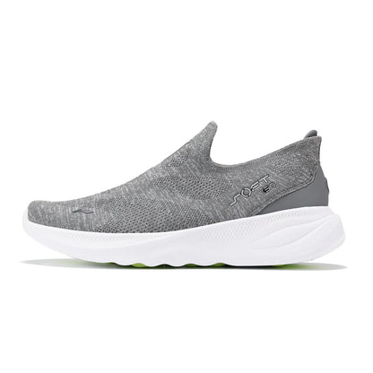 Zapatillas deportivas casual sin cordones Li-Ning SOFT GO 2 KNIT para hombre, cómodas, estables y con amortiguación, de malla para caminar, jogging y uso diario AGLV017