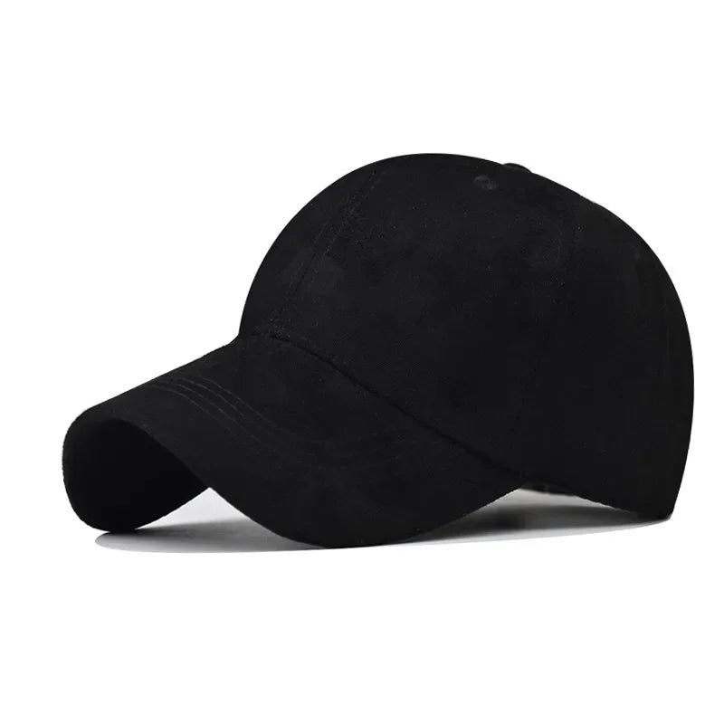 New Wholesale Suede Baseball Cap Autumn Winter for Men Women  Winter Solid Street Hat Unisex Adjustable Casual Plain Gorra Caps