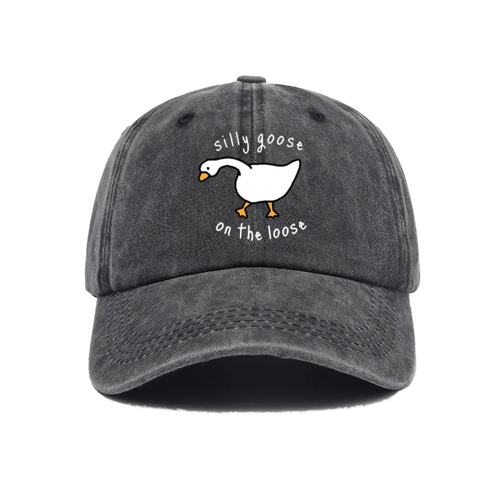 „Big Goose“ spausdinta beisbolo kepurė vyrams ir moterims, maža, šviežia, minkšta kepurė su anties liežuvio motyvu, kepurė nuo saulės, lauko apsauga nuo saulės