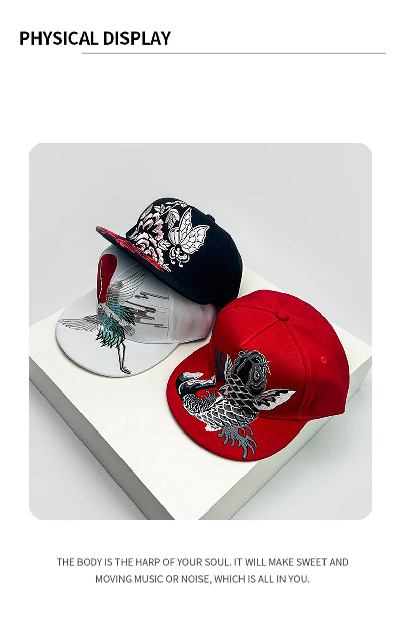 Bonés de Basebol com Bordado de Padrão China Chic, Respiráveis, Novos, Unissexo, Estilo Étnico, com Pala, Versáteis, Proteção Solar, Moda Hip Hop