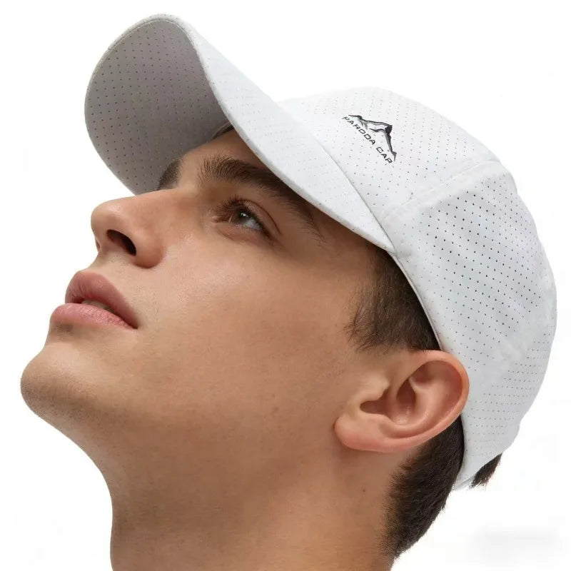 Unisex Perforated Running Cap - for Hiking&Outdoor Activities Quick Dry UV Protection Sports Hat  Lightweight Adjustable Sun Hat