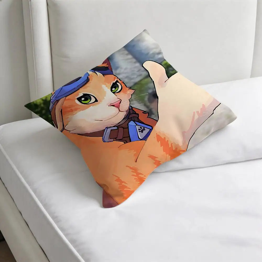 Jetpack Cat O-Overwatch navlaka za ukrasni kvadratni jastuk, mekana dekorativna presvlaka za kauč i krevet u domu