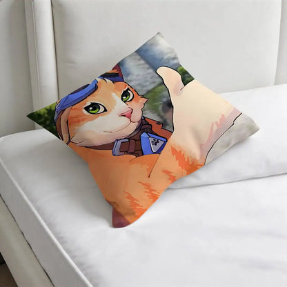 Jetpack Cat O-Overwatch navlaka za ukrasni kvadratni jastuk, mekana dekorativna presvlaka za kauč i krevet u domu