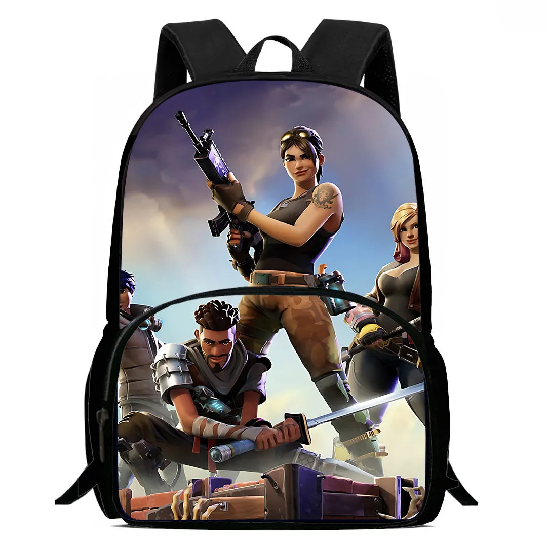 Класическа детска раница FortniteS за момчета и момичета, подарък за рожден ден на ученик, ученическа чанта за деца с голям капацитет, издръжлива туристическа раница за къмпинг