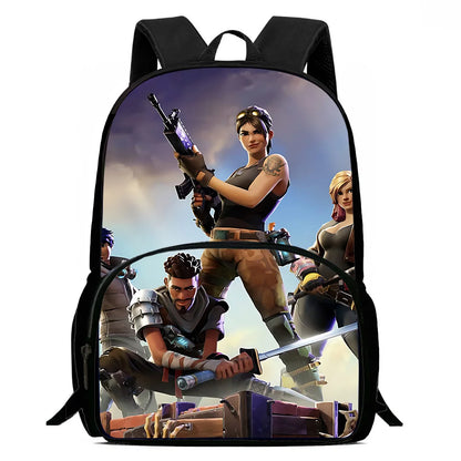 Класическа детска раница FortniteS за момчета и момичета, подарък за рожден ден на ученик, ученическа чанта за деца с голям капацитет, издръжлива туристическа раница за къмпинг