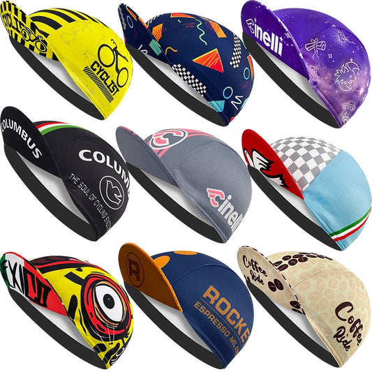 Polyester Quick Dry Cycling Men's Caps Road Bike Sports  Universal Size Summer Cool Cartoon Print