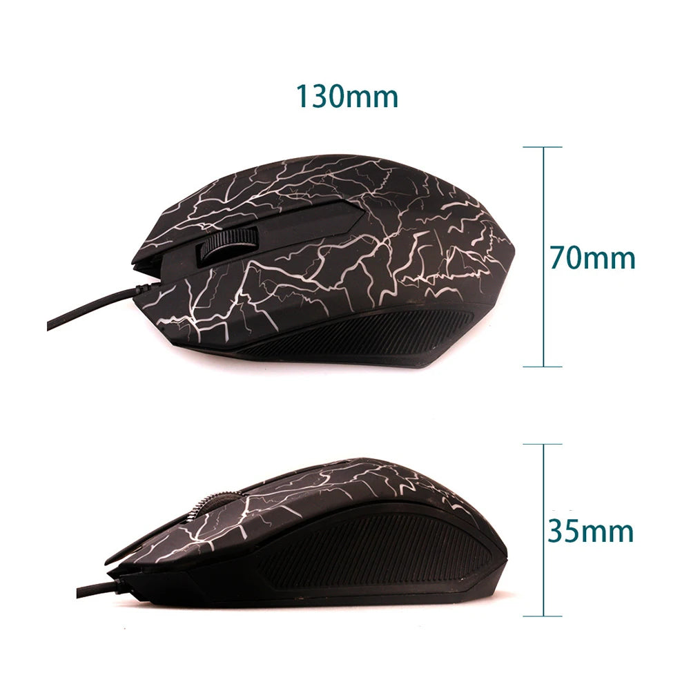 2400 DPI USB-bedrade gamingmuis met ledverlichting, professionele gamermuis, ergonomische computermuis voor PC, laptop en Macbook
