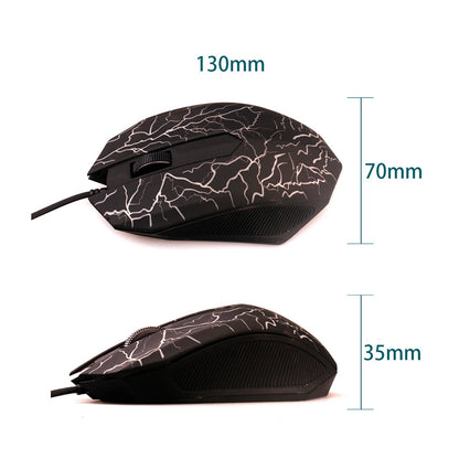 2400 DPI USB-bedrade gamingmuis met ledverlichting, professionele gamermuis, ergonomische computermuis voor PC, laptop en Macbook