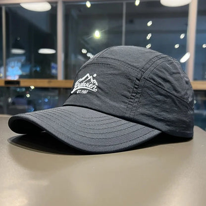 Retro Japanese Style Hip-hop Hats 5 Panel Thin Flat Brimmed Baseball Cap Quick-drying Breathable Sunscreen Hat Unisex