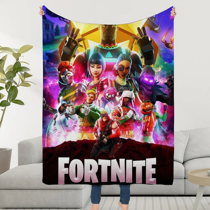 Blanket Throw Super Cosy Plush Living F-FORTNITES-ES Game Room Sofa Couch Childish Birthday Gifts