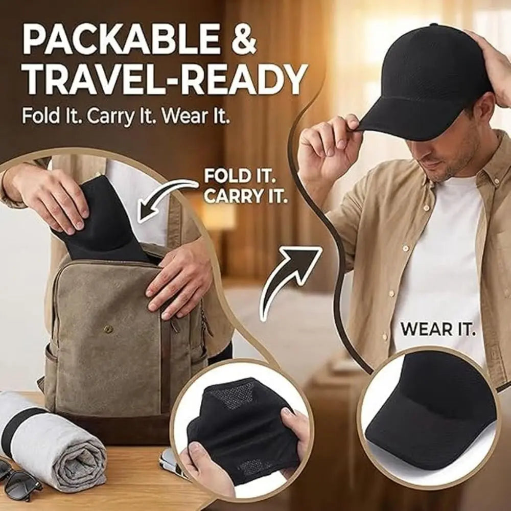 New Design Seamless Baseball Cap Quick Drying Packable Sports Hat Polyester Breathable Outdoor Hat