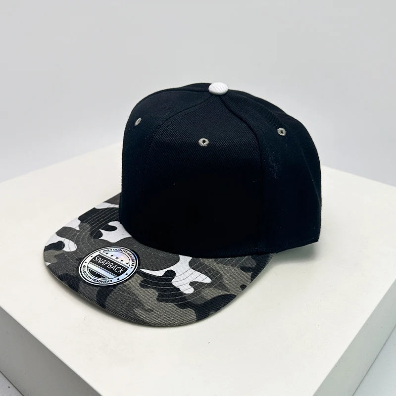 New Unisex Color Block Camouflage Baseball Hats Flat Eave Breathable Hip Hop Sunshade Peaked Caps Versatile Fashion Personal ins
