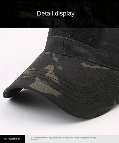 Camouflage Baseball Cap Outdoor Men's Tactical CP Adjustable Hat Sports Cycling Duck Tongue Cap