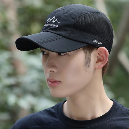 NIXHIT Outdoor Sports Foldable Thin Breathable Quick Drying Women Men's Baseball Cap Hiking Fishing Mountaineering Hat A246