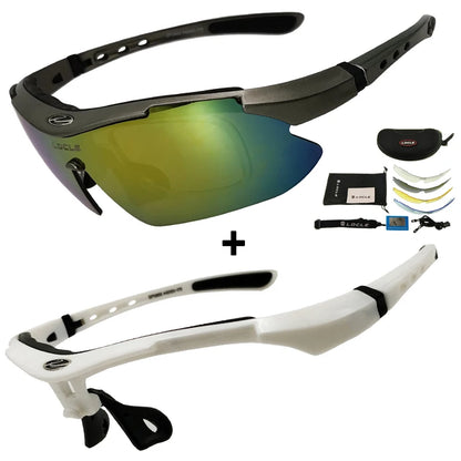 LOCLE Cycling Glasses UV400 Polarized Cycling Sunglasses Men Road MTB Bike Bicycle Glasses Fishing Riding Goggle Cycling Eyewear