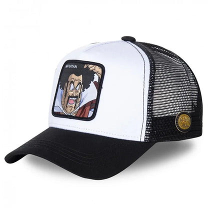 Czapka z motywem Dragon Ball Son Goku – letnia czapka podróżna z daszkiem, męska czapka z haftem w stylu hip-hopowym, z daszkiem przeciwsłonecznym, regulowana czapka typu trucker z siateczką