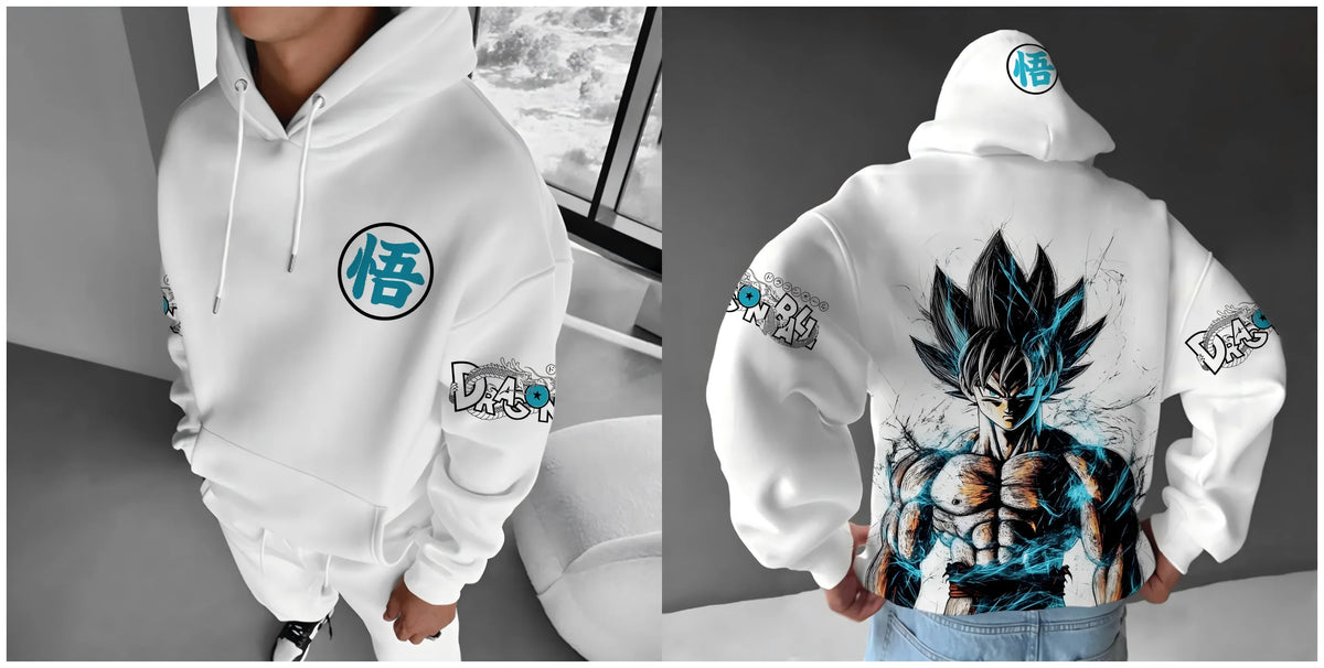 Dragon Ball – modna novost iz sveta animeja, Harajuku, kapuco, streetwear, moški, jesensko-zimski pulover s kapuco, oversize, ženski, unisex vrh