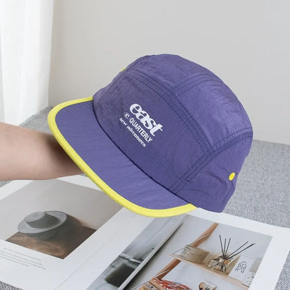 Retro Japanese Style Hip-hop Hats 5 Panel Thin Flat Brimmed Baseball Cap Quick-drying Breathable Sunscreen Hat Unisex
