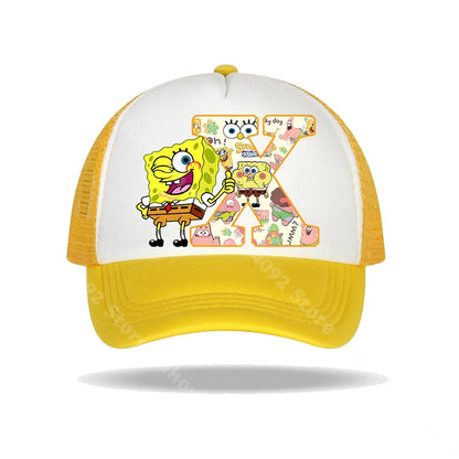 SpongeBob SquarePanted Baseball Cap Kids Adults Letter Print Sun Hats Anime Cartoon Adjustable Peaked Caps Summer Casual Hat New